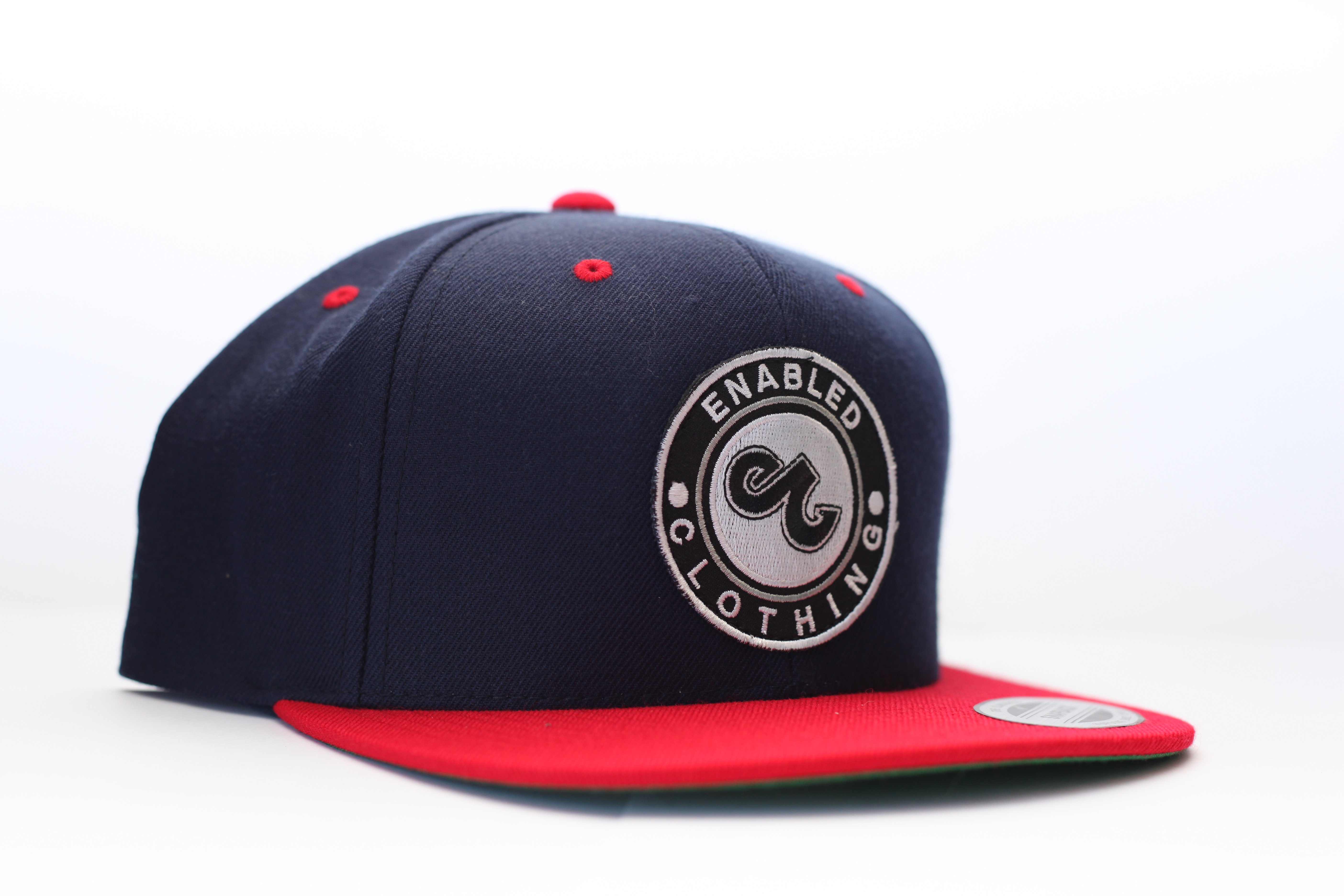 navy blue and red snapback